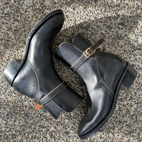 Benzein The Kai Jodhpur in Maryam Toscanello Horsebutt Overdyed Black