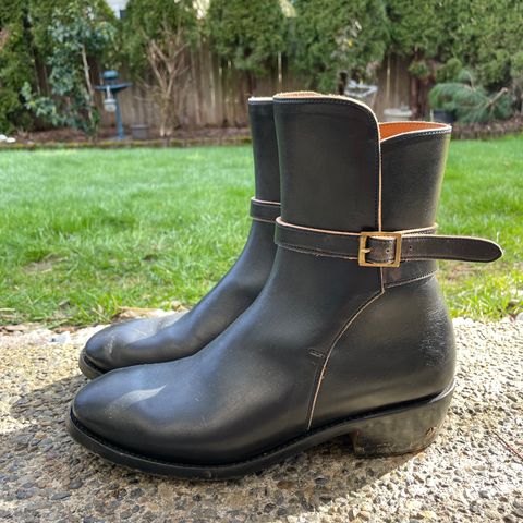 Benzein The Kai Jodhpur in Maryam Toscanello Horsebutt Overdyed Black