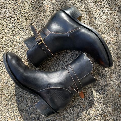Benzein The Kai Jodhpur in Maryam Toscanello Horsebutt Overdyed Black
