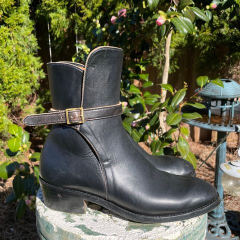 Benzein The Kai Jodhpur in Maryam Toscanello Horsebutt Overdyed Black