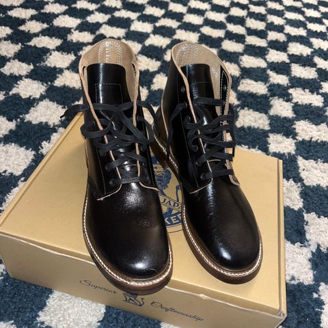 John Lofgren M-43 Service Shoes in Shinki Black Teacore Horsebutt