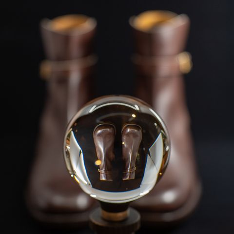 View photo of Clinch Jodhpur Boots in Brown French Calfskin