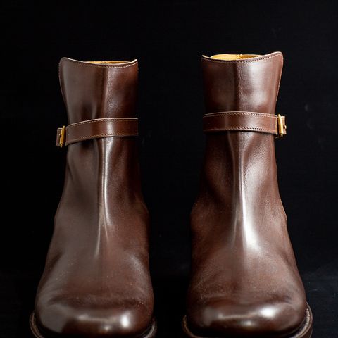 View photo of Clinch Jodhpur Boots in Brown French Calfskin