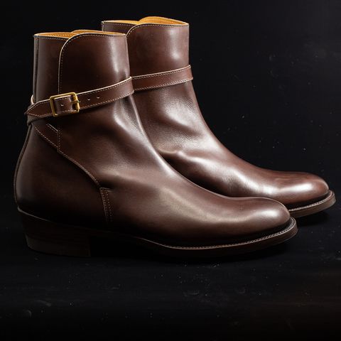 View photo of Clinch Jodhpur Boots in Brown French Calfskin