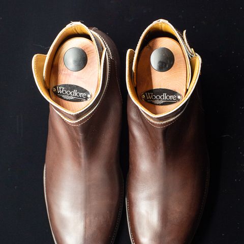 View photo of Clinch Jodhpur Boots in Brown French Calfskin