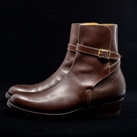 View photo of Clinch Jodhpur Boots in Brown French Calfskin