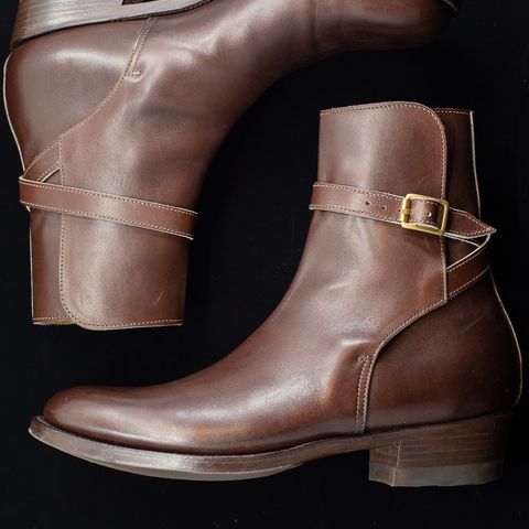 View photo of Clinch Jodhpur Boots in Brown French Calfskin