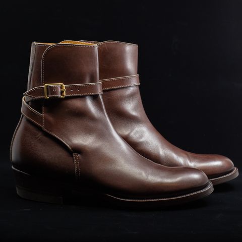 View photo of Clinch Jodhpur Boots in Brown French Calfskin