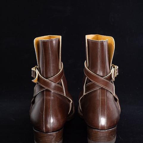 View photo of Clinch Jodhpur Boots in Brown French Calfskin