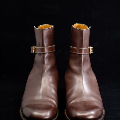 View photo of Clinch Jodhpur Boots in Brown French Calfskin