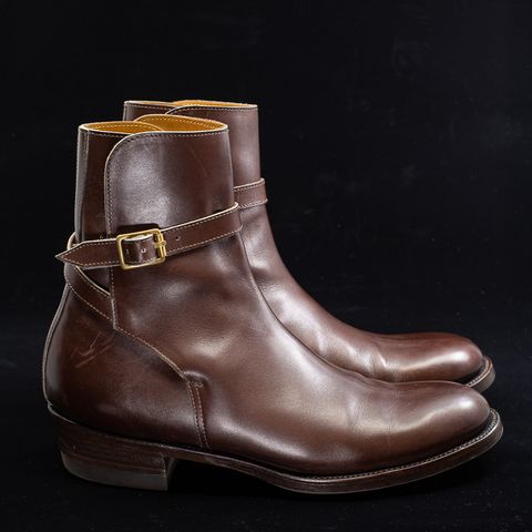 View photo of Clinch Jodhpur Boots in Brown French Calfskin