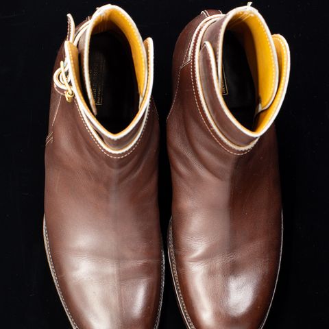 View photo of Clinch Jodhpur Boots in Brown French Calfskin