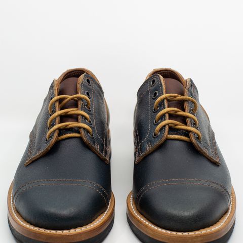 View photo of Truman Derby in Horween Navy Waxed Flesh