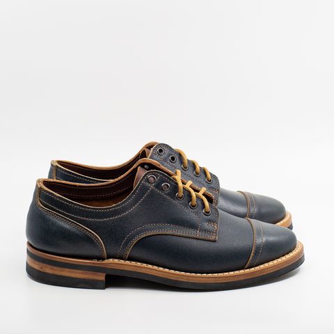 View photo of Truman Derby in Horween Navy Waxed Flesh