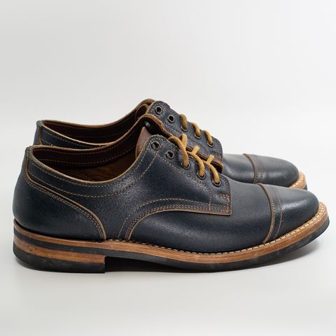 View photo of Truman Derby in Horween Navy Waxed Flesh