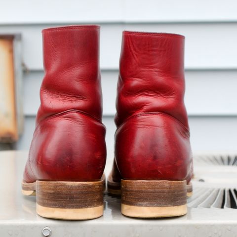 WM1978 French Army Boot in Horween London Bus Red Dublin