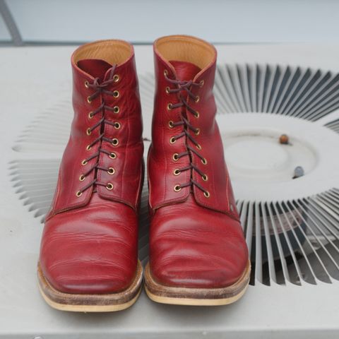 WM1978 French Army Boot in Horween London Bus Red Dublin
