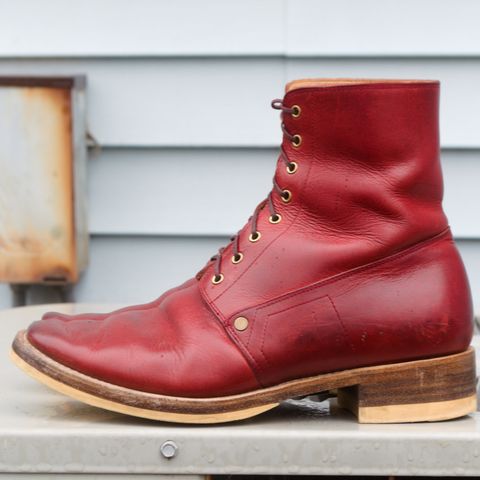 WM1978 French Army Boot in Horween London Bus Red Dublin