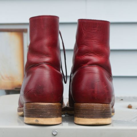WM1978 French Army Boot in Horween London Bus Red Dublin