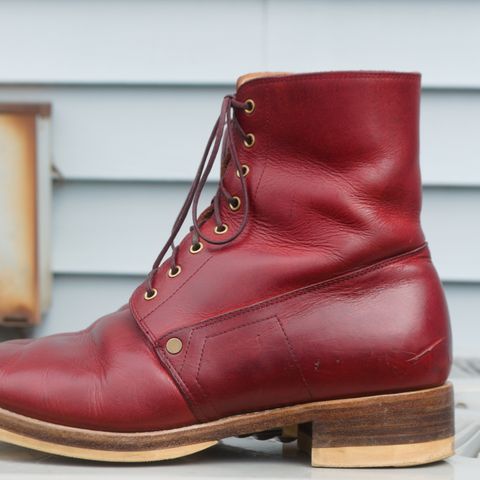 WM1978 French Army Boot in Horween London Bus Red Dublin