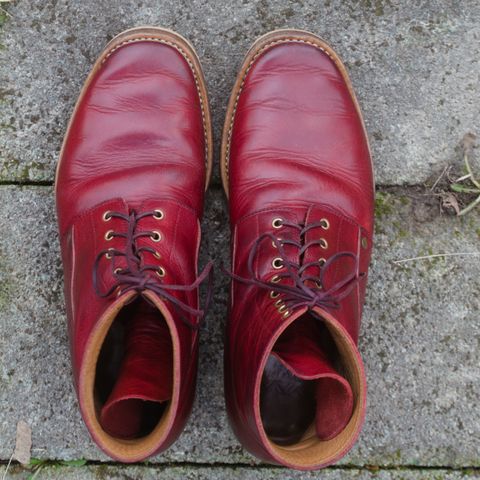 WM1978 French Army Boot in Horween London Bus Red Dublin