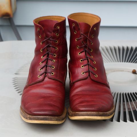 WM1978 French Army Boot in Horween London Bus Red Dublin