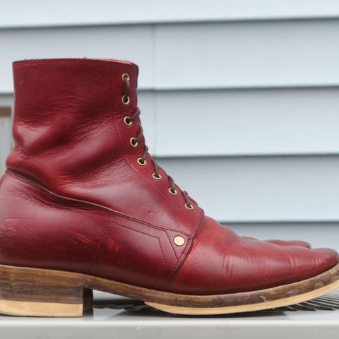 WM1978 French Army Boot in Horween London Bus Red Dublin