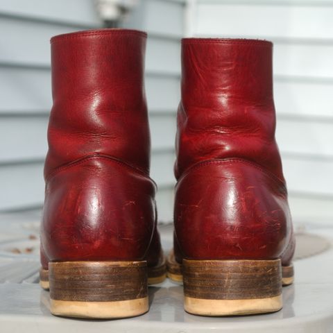 WM1978 French Army Boot in Horween London Bus Red Dublin