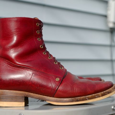 WM1978 French Army Boot in Horween London Bus Red Dublin
