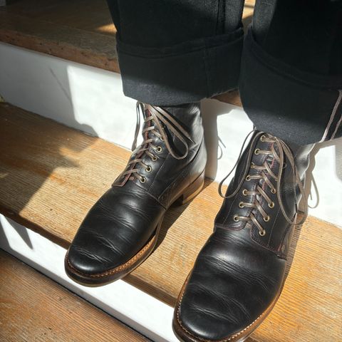 WM1978 French Army Boot in Horween London Bus Red Dublin