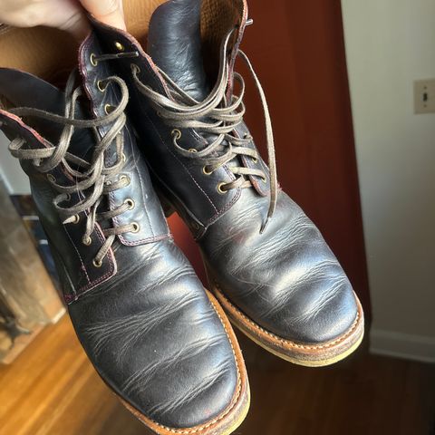 WM1978 French Army Boot in Horween London Bus Red Dublin