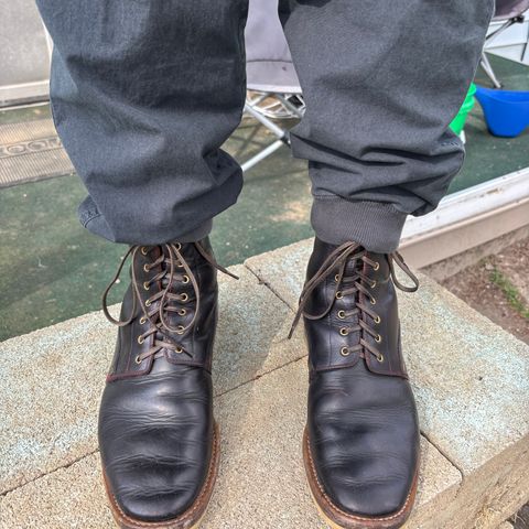 WM1978 French Army Boot in Horween London Bus Red Dublin