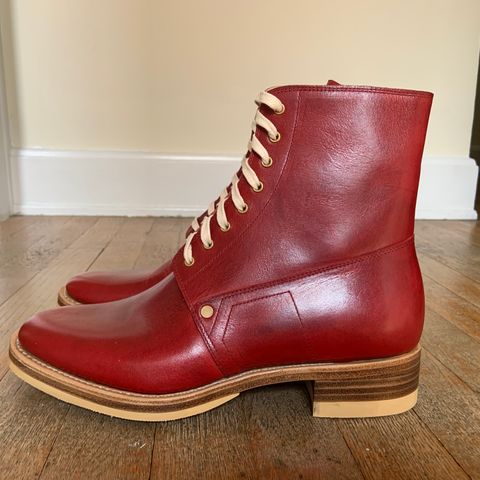 WM1978 French Army Boot in Horween London Bus Red Dublin