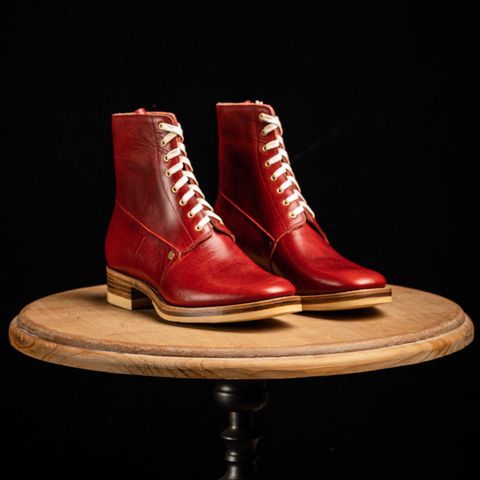WM1978 French Army Boot in Horween London Bus Red Dublin