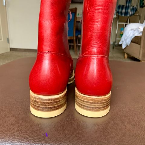 WM1978 French Army Boot in Horween London Bus Red Dublin