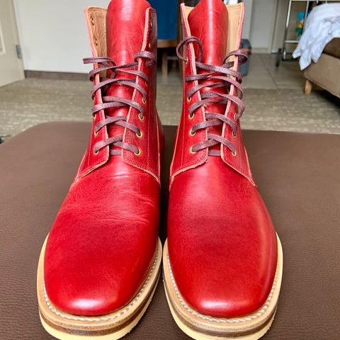 WM1978 French Army Boot in Horween London Bus Red Dublin