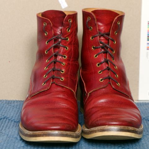 WM1978 French Army Boot in Horween London Bus Red Dublin