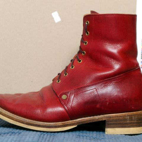WM1978 French Army Boot in Horween London Bus Red Dublin