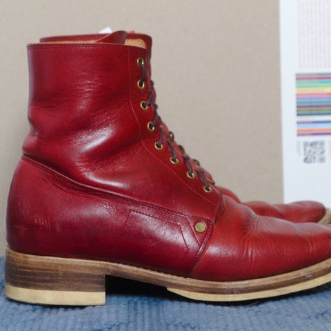 WM1978 French Army Boot in Horween London Bus Red Dublin