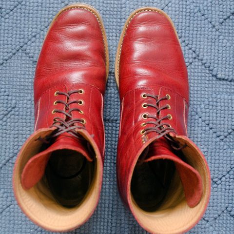 WM1978 French Army Boot in Horween London Bus Red Dublin