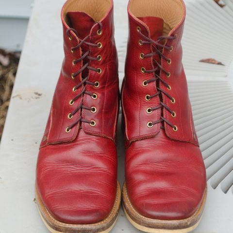 WM1978 French Army Boot in Horween London Bus Red Dublin