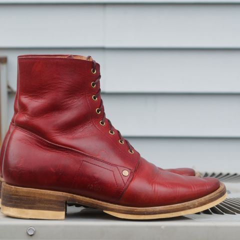 WM1978 French Army Boot in Horween London Bus Red Dublin