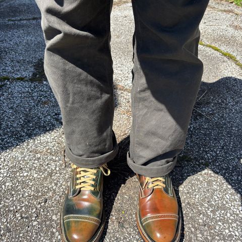 Flame Panda Service Boot in Horween Marbled Black Shell Cordovan