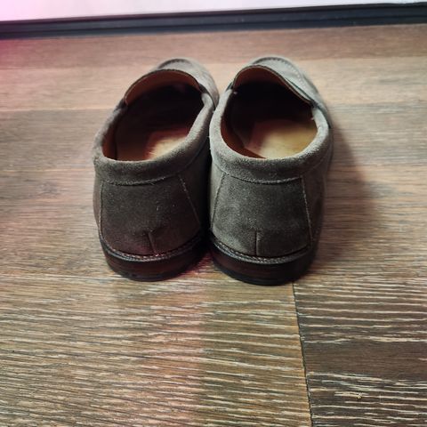Grant Stone Traveler Penny in C.F. Stead Loden Janus Calf Suede
