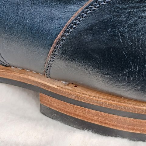 Unmarked DB Hunter Cap Toe in Horween Navy Chromexcel