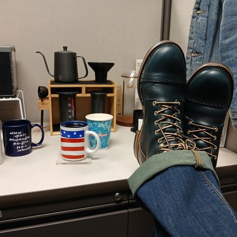 Unmarked DB Hunter Cap Toe in Horween Navy Chromexcel