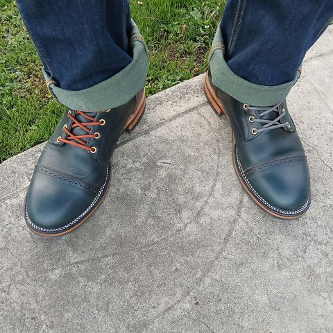 Unmarked DB Hunter Cap Toe in Horween Navy Chromexcel