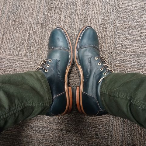 Unmarked DB Hunter Cap Toe in Horween Navy Chromexcel