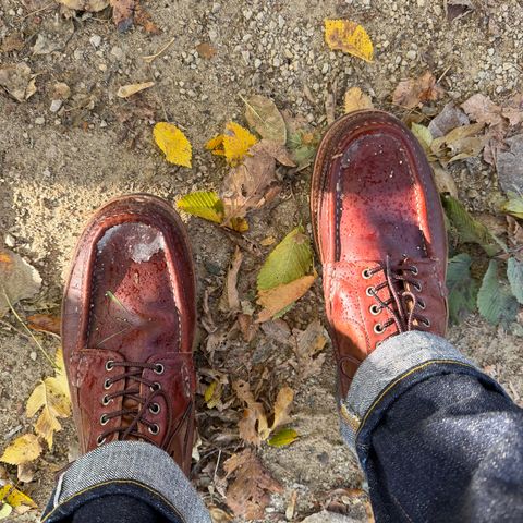 Russell Moccasin Custom Model in Seidel Crust Double Shot