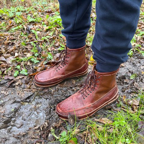 Russell Moccasin Custom Model in Seidel Crust Double Shot